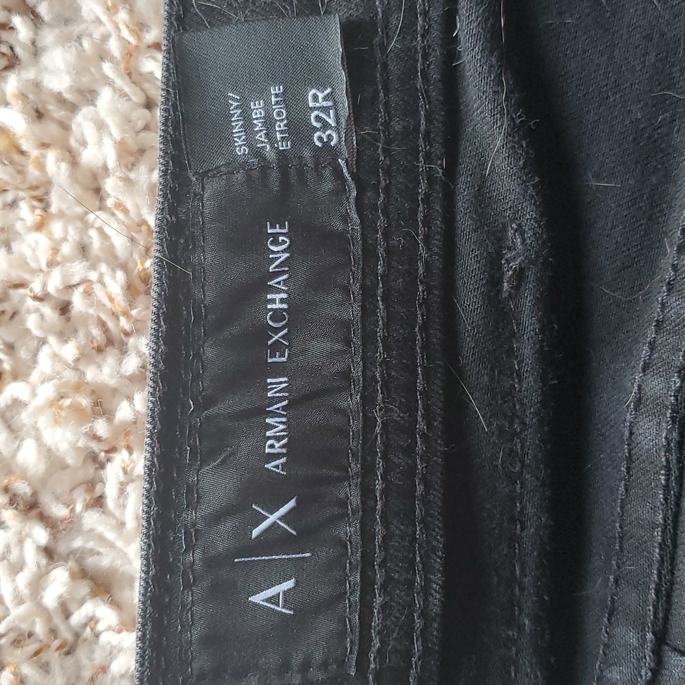 Armani Exchange Men's Black Jeans SZ 32R NWOT - Picture 8 of 10